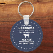 Akbash犬は養子縁組の幸福を育てる キーホルダー (正面)