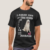 Akbash犬ママパパ,コバンコペギ子犬,かわいいAkba Tシャツ (正面)