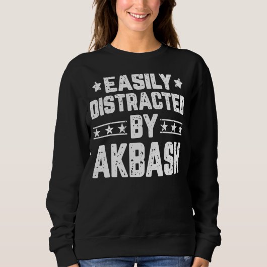 Akbash Dog Akbashに簡単に気を取られる スウェットシャツ (正面)