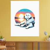 Akbash Watercolor Print キャンバスプリント (インサイチュ (リビング))