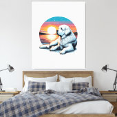 Akbash Watercolor Print キャンバスプリント (インサイチュ (寝室))