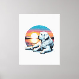 Akbash Watercolor Print キャンバスプリント