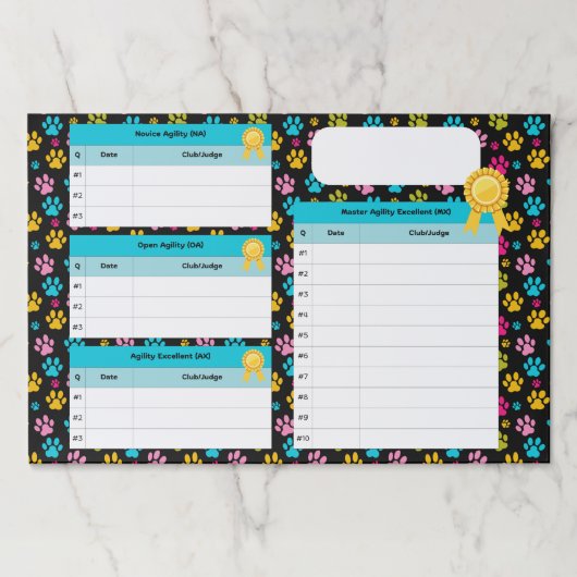 AKC標準アジリティ・マスター・タイトル・トラッカー ペーパーパッド (正面)