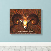 Akebah – フラクタルラムの頭 キャンバスプリント (インサイチュ (ウッドフロア))