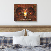 Akebah – フラクタルラムの頭 キャンバスプリント (インサイチュ (寝室))