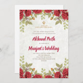 Akhand Path招待状とSri Sukhmaniパスの招待 招待状 (正面/裏面)