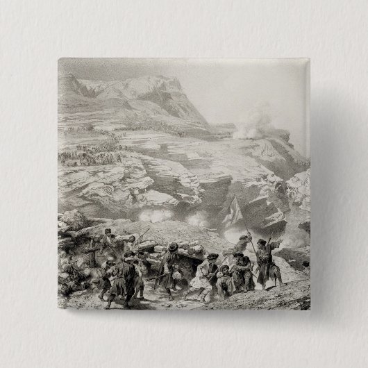 Akhati、ダゲスタンのSoulakのパスは、bからの61をめっきします 缶バッジ (正面)