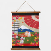 AKIチャウウッドトップウォールタペストリー 吊り下げ型タペストリー (正面)