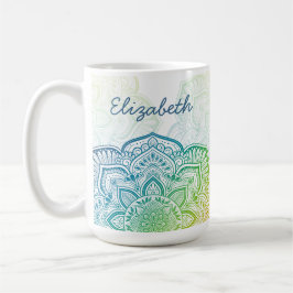 Aki Mandala 15 oz. Personalized Mug コーヒーマグカップ