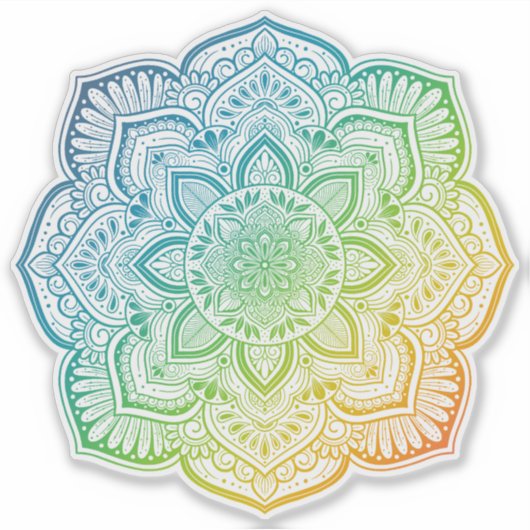 Aki Mandala Custom-Cut Vinyl Sticker シール (正面)