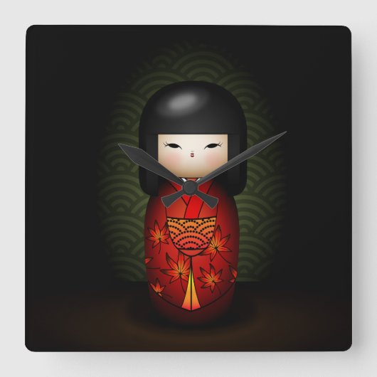 Akiko スクエア壁時計 (正面)