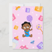 Akiliと私のベビーシャワー招待状 招待状 (裏面)