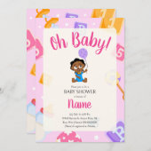 Akiliと私のベビーシャワー招待状 招待状 (正面/裏面)