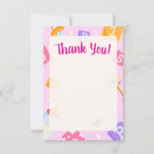 Akiliと私の赤ちゃんシャワーサンキューカード サンキューカード (正面)