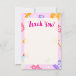 Akiliと私の赤ちゃんシャワーサンキューカード サンキューカード