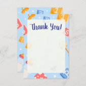 Akiliと私の赤ちゃんシャワーサンキューカード サンキューカード (正面/裏面)