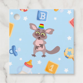 Akiliと私の赤ちゃんシャワーメッセージカード フェイバータグ