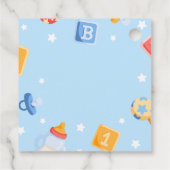 Akiliと私の赤ちゃんシャワーメッセージカード フェイバータグ (裏面)