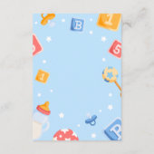 Akiliと私の赤ちゃんシャワー エンクロージャーカード (裏面)