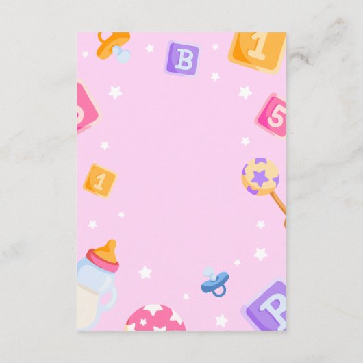 Akiliと私の赤ちゃんシャワー エンクロージャーカード (裏面)