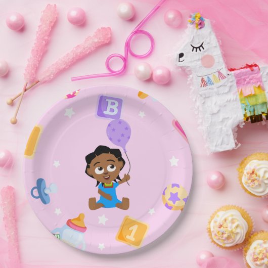 Akiliと私ベビーシャワー紙プレート ペーパープレート (パーティー)