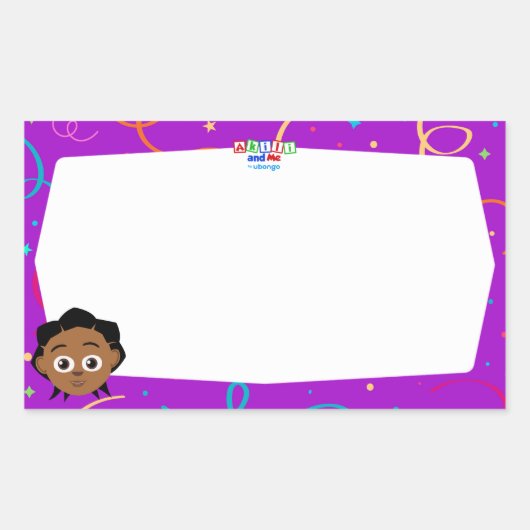 Akili名タグステッカー 長方形シール (正面)