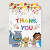 Akili & Friendsサンキューカード（垂直） サンキューカード (正面/裏面)