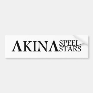 Akinaの速度はBumberの白黒ステッカーを主演します バンパーステッカー