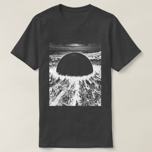 Akira Cyberpunk City爆発 Tシャツ (デザイン正面)
