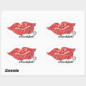 akiss4Luckスタンプ 楕円形シール (シート)