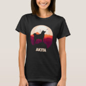 Akita and Moon Halloween 1 Tシャツ (正面)