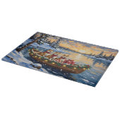 Akita Christmas Boat Holiday カッティングボード (角)