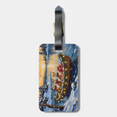 Akita Christmas Boat Holiday ラゲッジタグ (裏面縦)