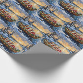 Akita Christmas Boat Holiday ラッピングペーパー (角)