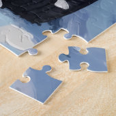 Akita Christmas Red Truck Holiday ジグソーパズル (側面)