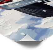 Akita Christmas Red Truck Holiday ポスター (コーナー)