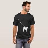 Akita Dog On A Leash  Mom Dad Pet Cute  Puppy Tシャツ (正面フル)