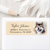 Akita Dog Return Address Label ラベル (インサイチュ)