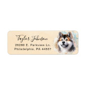 Akita Dog Return Address Label ラベル (正面)