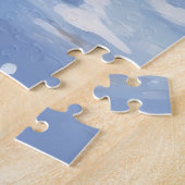 Akita Dog Serene Japanese Winter Christmas ジグソーパズル (側面)