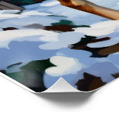 Akita Dog Serene Japanese Winter Christmas ポスター (コーナー)