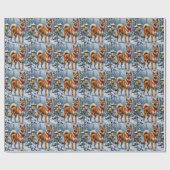 Akita Dog Serene Japanese Winter Christmas ラッピングペーパー (フラット)