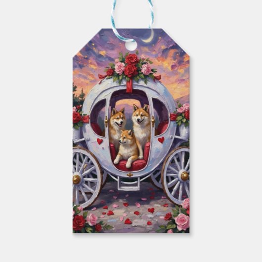 Akita Dog Valentine's Day ギフトタグ (正面)