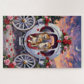 Akita Dog Valentine's Day ジグソーパズル (横)