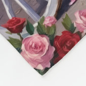 Akita Dog Valentine's Day フリースブランケット (角)