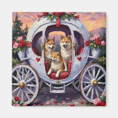 Akita Dog Valentine's Day マグネット (正面)