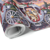 Akita Dog Valentine's Day ラッピングペーパー (ロールコーナー)