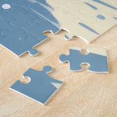 Akita Dogs Christmas Snow Holiday ジグソーパズル (側面)