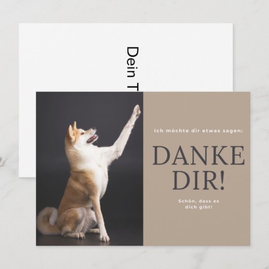 Akita Inu サンキューカード (正面/裏面)