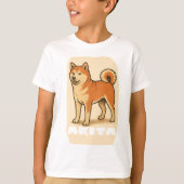 AKITA INU DOG FUNNY T-Shirt Tシャツ (正面)
